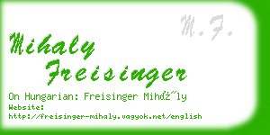 mihaly freisinger business card